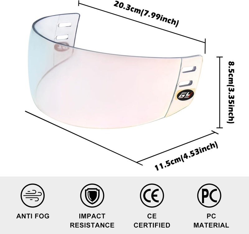GY Hockey Visor Anti-Scratch/Anti-Fog Hockey Helmet Visor - Image 3
